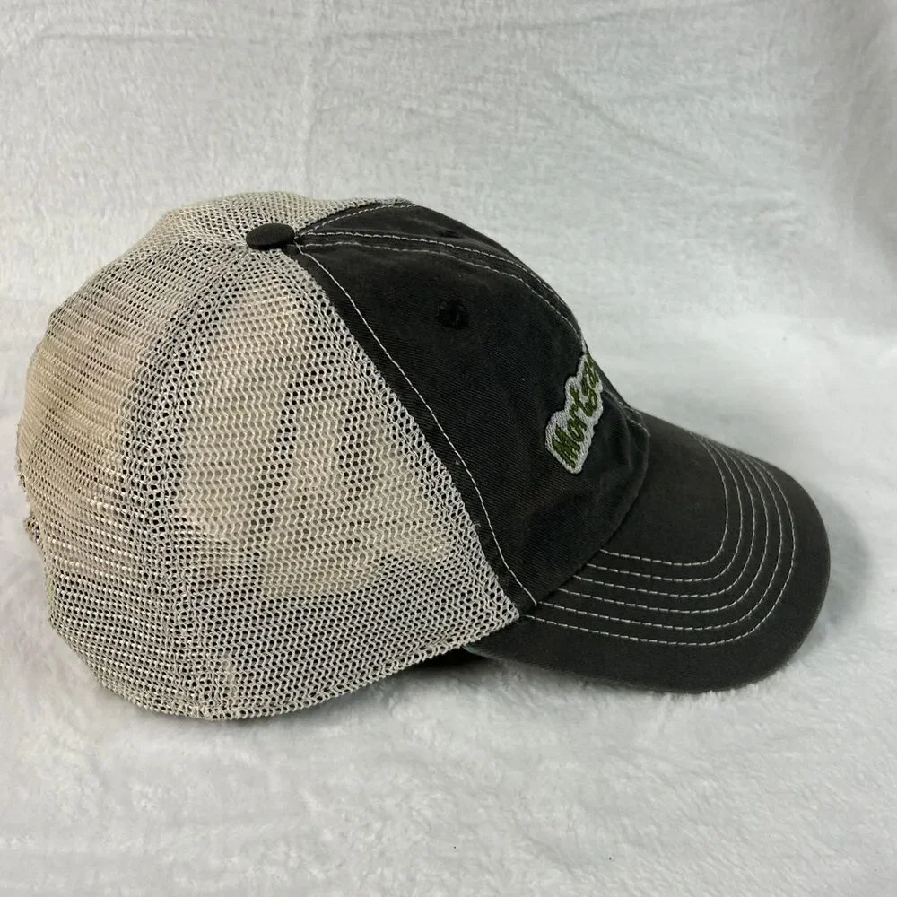 MortgageNerds.com Gray Mens Hat Adjustable Ball Cap Baseball